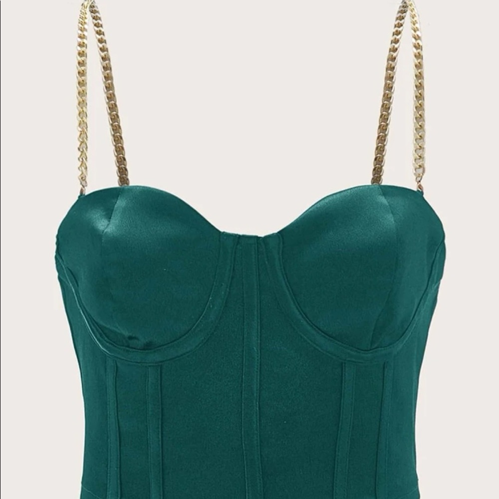 SheIn Satin Bustier Top